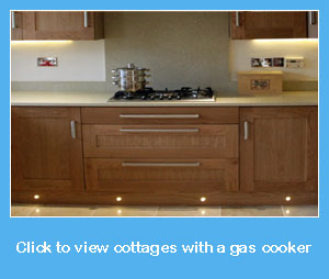 cottage with a gas cooker